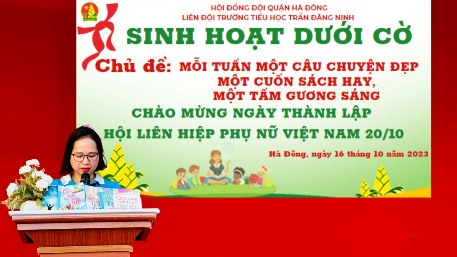 HOẠT ĐỘNG CHÀO MỪNG NGÀY PHỤ NỮ VIỆT NAM 20-10 CỦA THẦY VÀ TRÒ TRƯỜNG TIỂU HỌC TRẦN ĐĂNG NINH