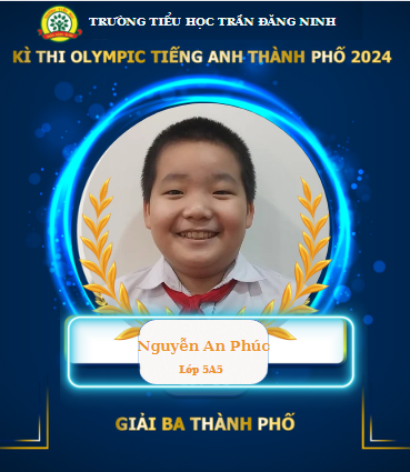 VINH DANH HỌC SINH ĐẠT THÀNH TÍCH XUẤT SẮC TẠI CUỘC THI OLYMPIC TIẾNG ANH THÀNH PHỐ HÀ NỘI NĂM HỌC 2023 – 2024